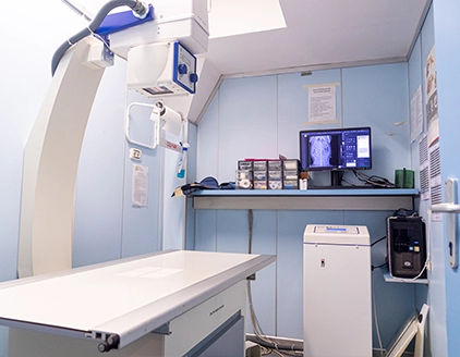 Sala radiografie Clinica Veterinaria Etiopia Roma